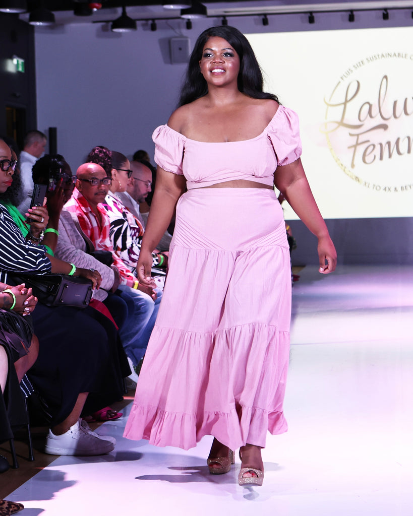 Kiana Linen Crop Top in Rose - Laluxe Femme