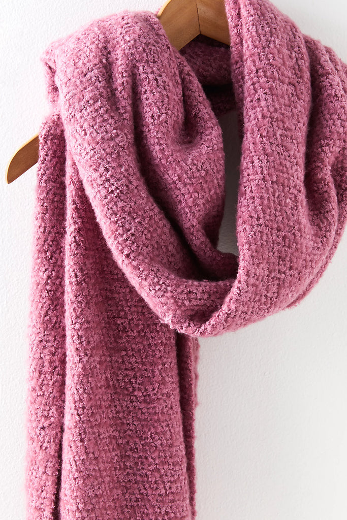 Free People Sugar Plum Pink Fluffy Scarf - Laluxe Femme