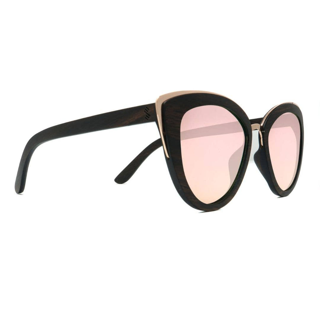 Bombshell Sunglasses in Ebony & Rose - Laluxe Femme