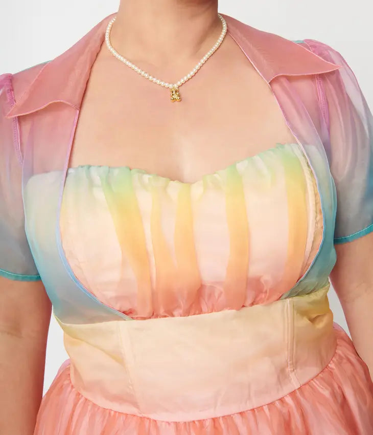 Pastel Rainbow Ombre Pride Dress - Laluxe Femme