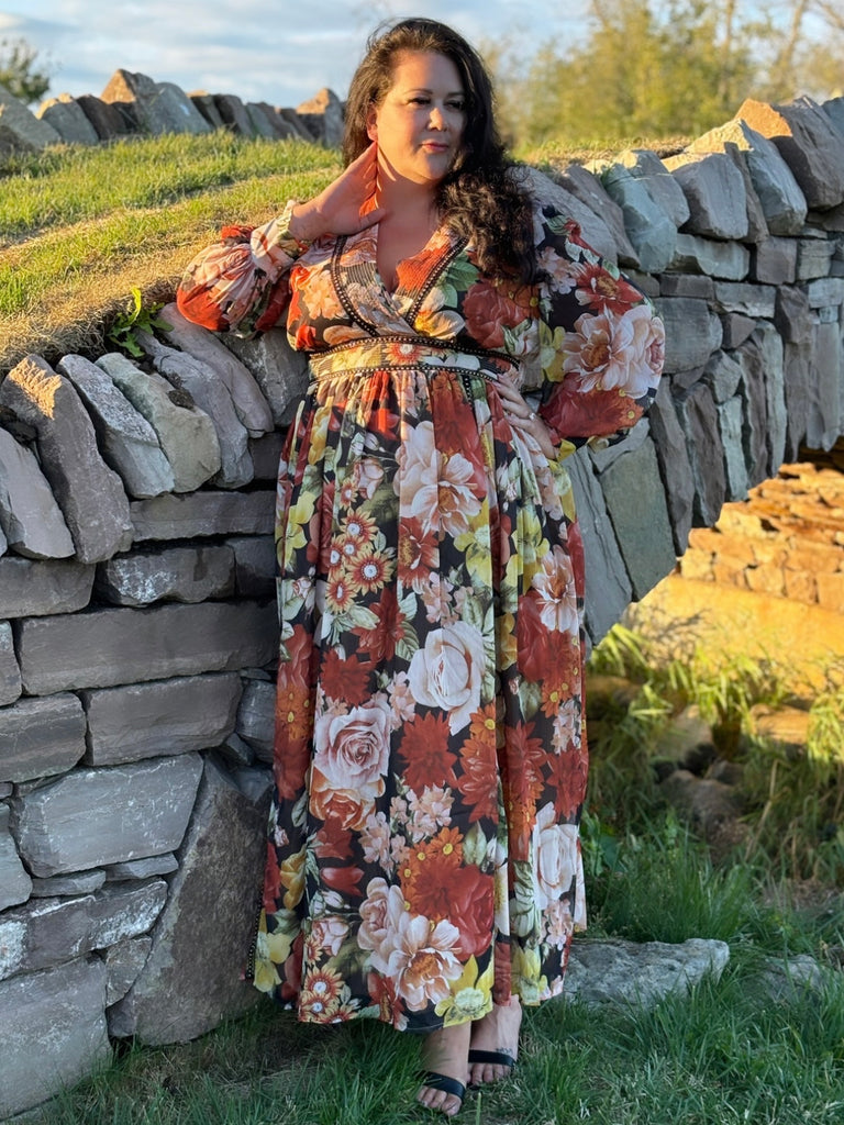 Sunflower Maxi Dress - Laluxe Femme