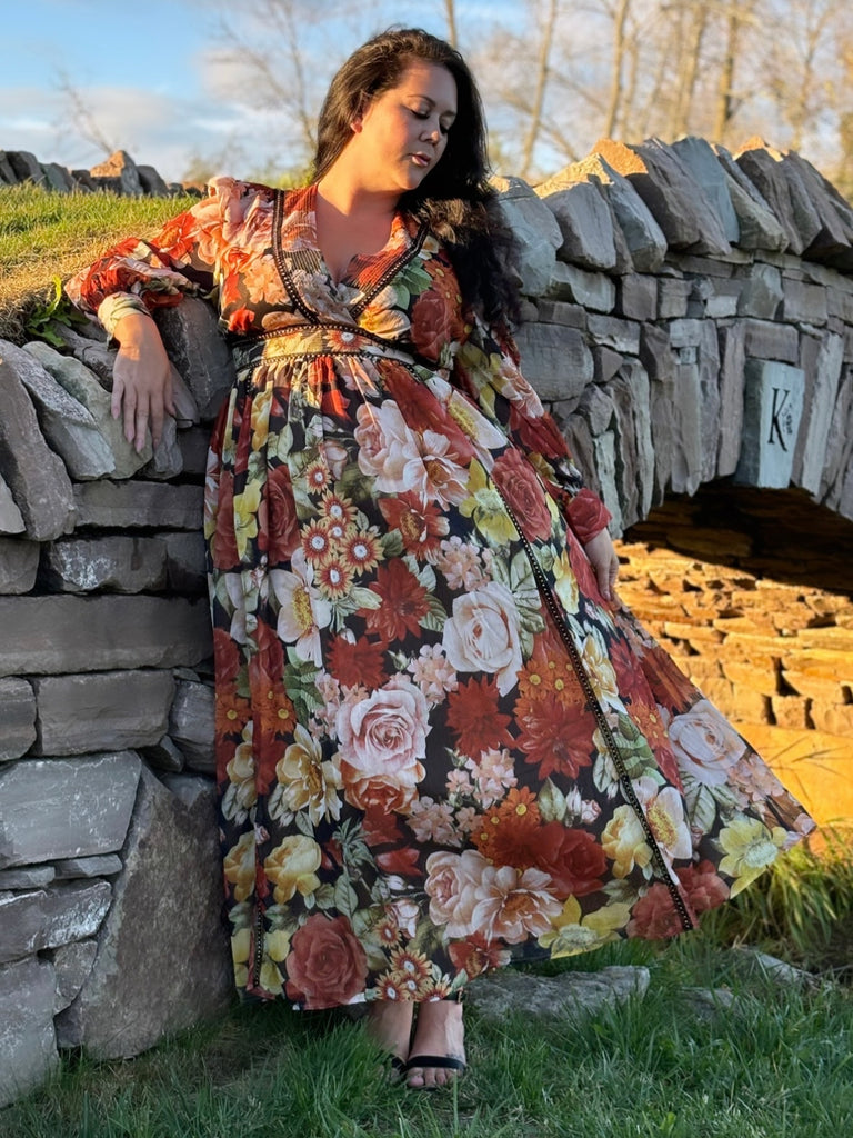 Sunflower Maxi Dress - Laluxe Femme