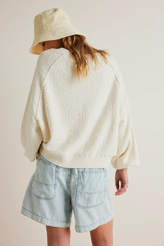 Free People Found My Friend Pullover in Cream - Laluxe Femme
