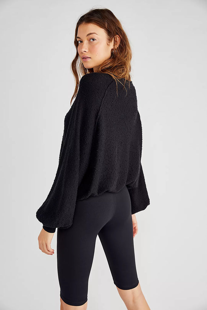 Free People Found My Friend Pullover in Black - Laluxe Femme
