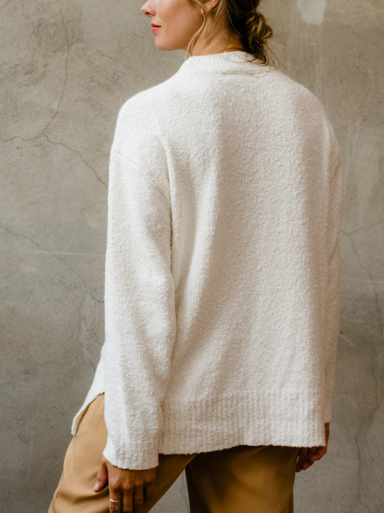 Alexis Boucle Sweater in Almond - Laluxe Femme
