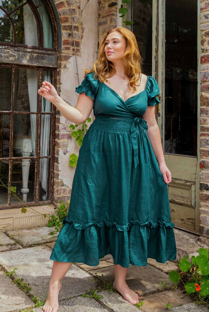 Emerald dress online plus size