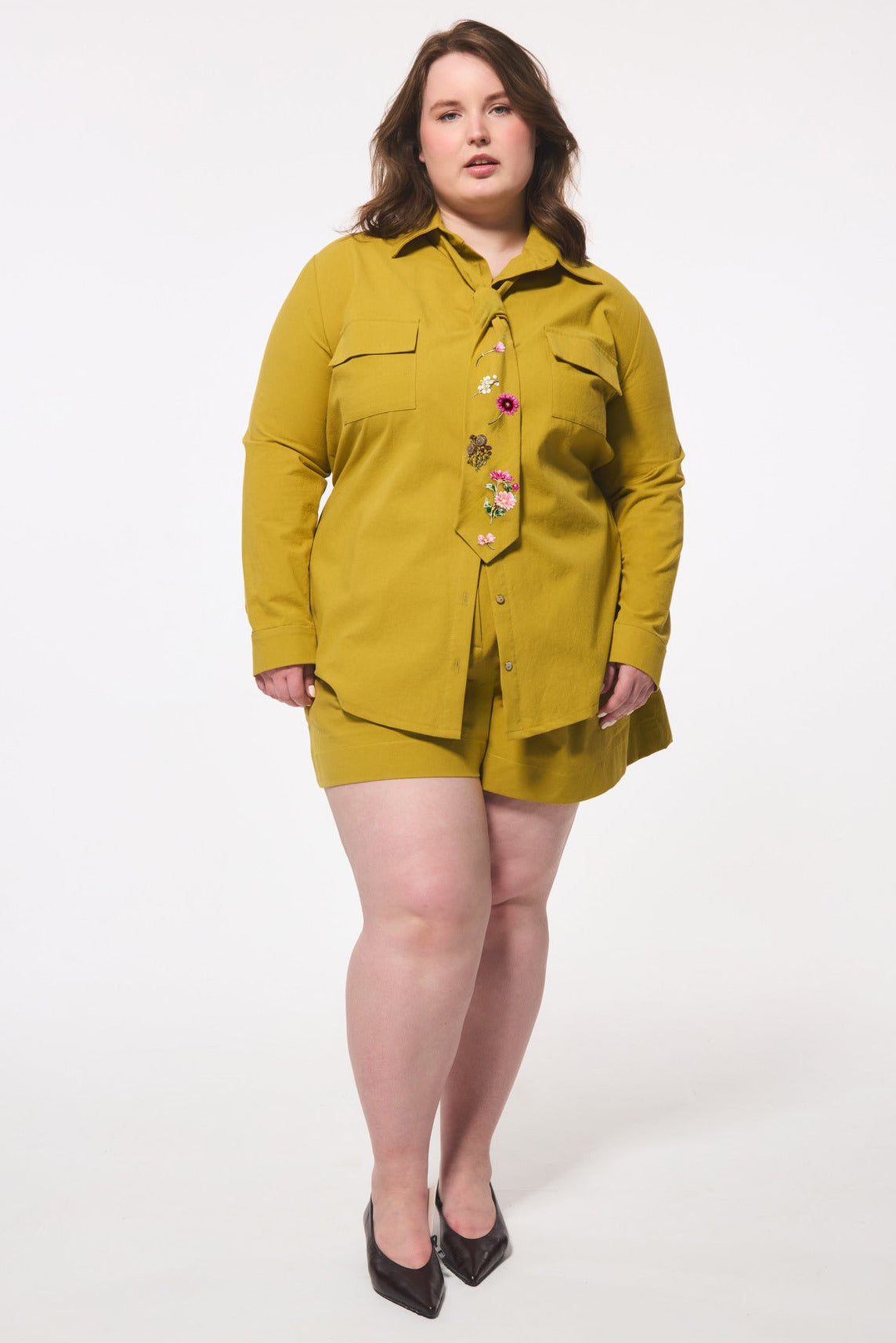 Decorated Tie Blouse | Plus Size Fashion Made In Canada – Laluxe Femme