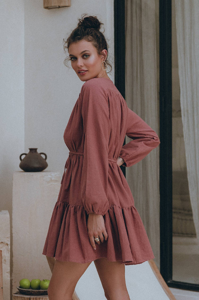 Positano Linen Mini Dress in Jaipur | Plus Size Sustainable Fashion