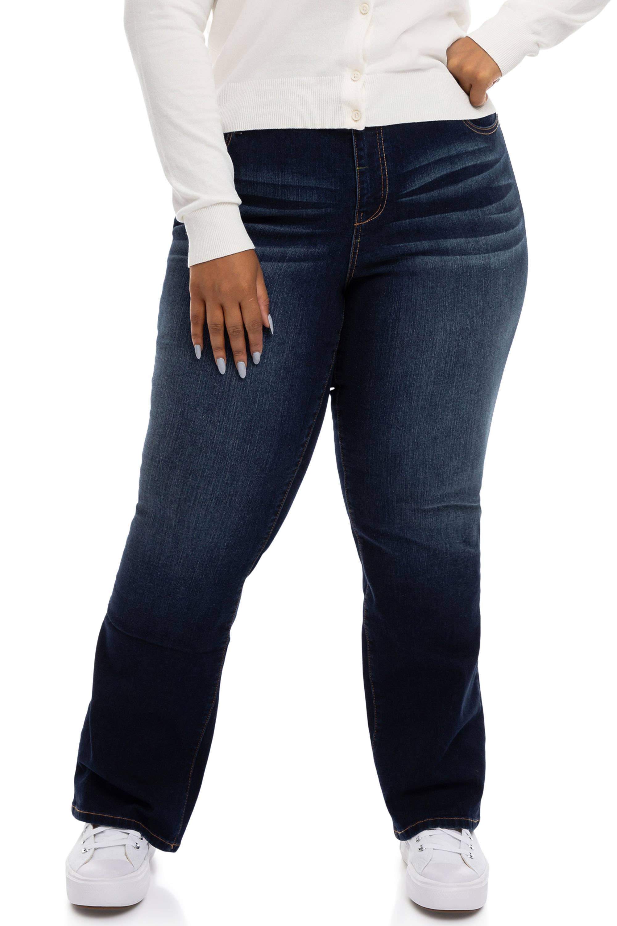 High Rise Slim Bootcut Jeans in Lennox