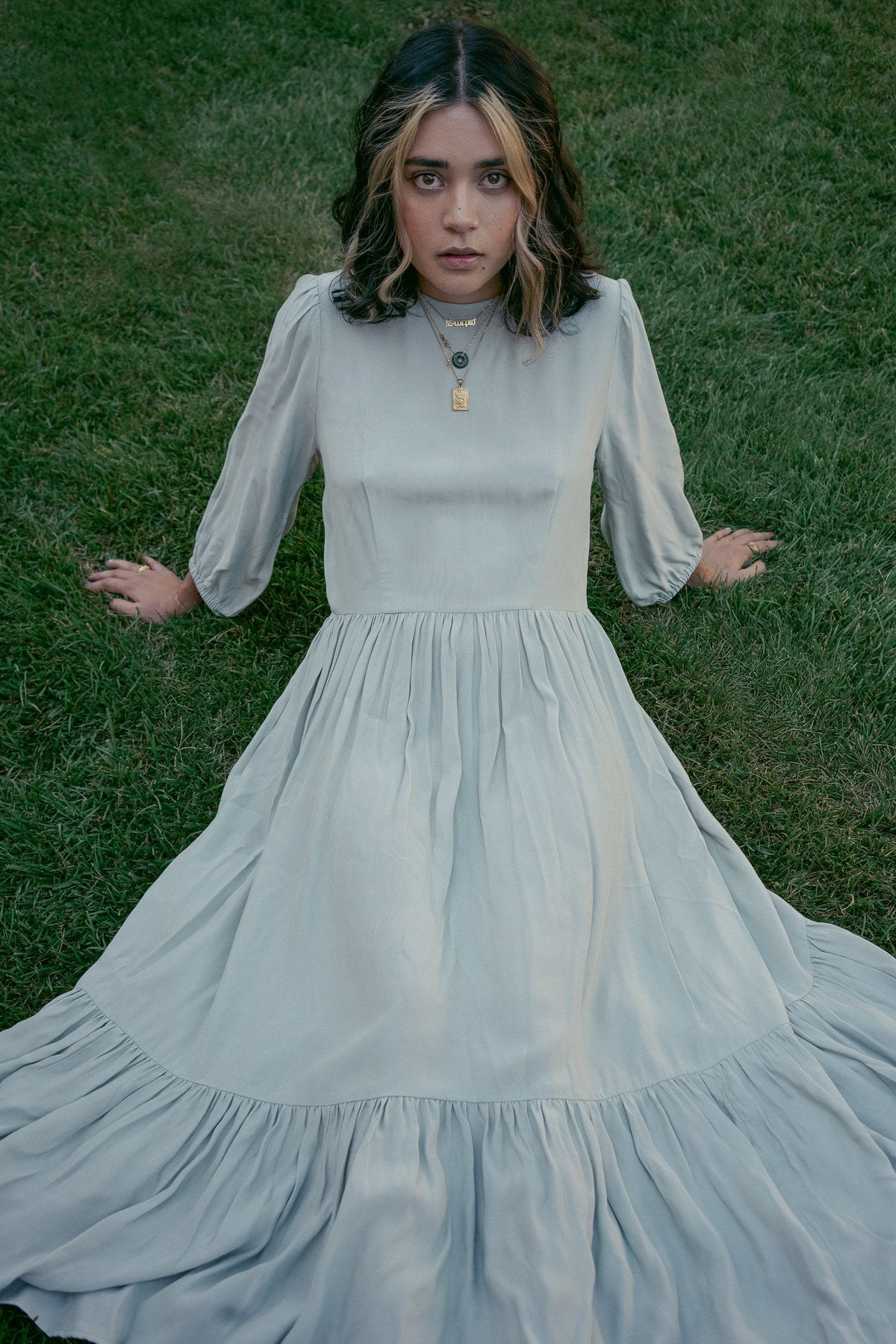 Aurora Dress in Sea Foam - Laluxe Femme