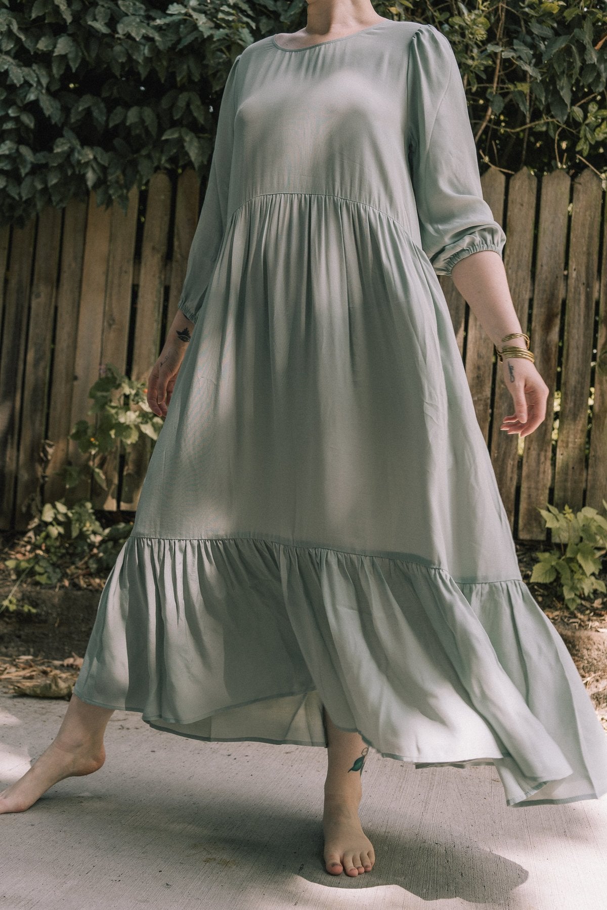 Aurora Dress in Sea Foam - Laluxe Femme