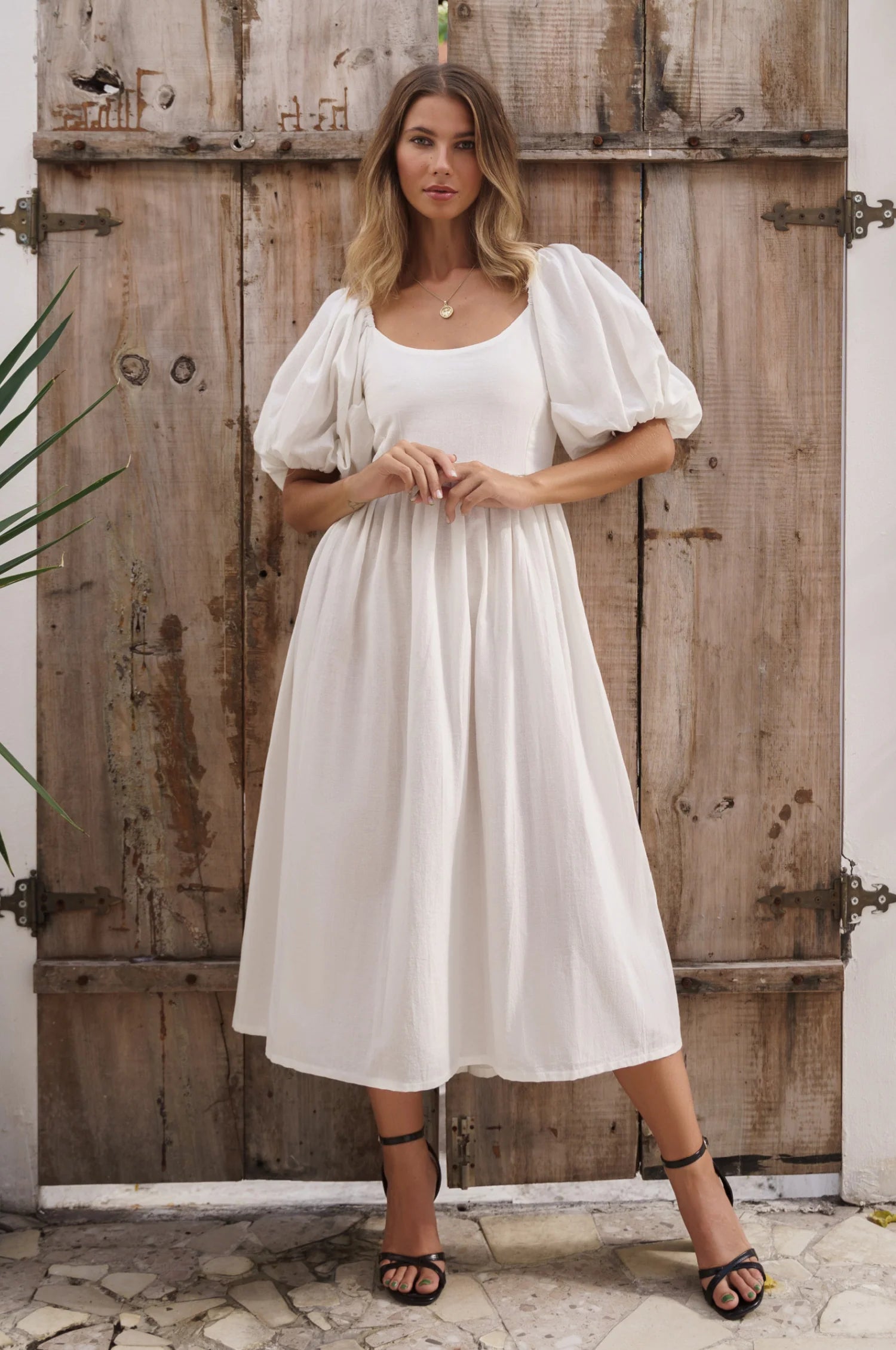 Next white midi shop dress