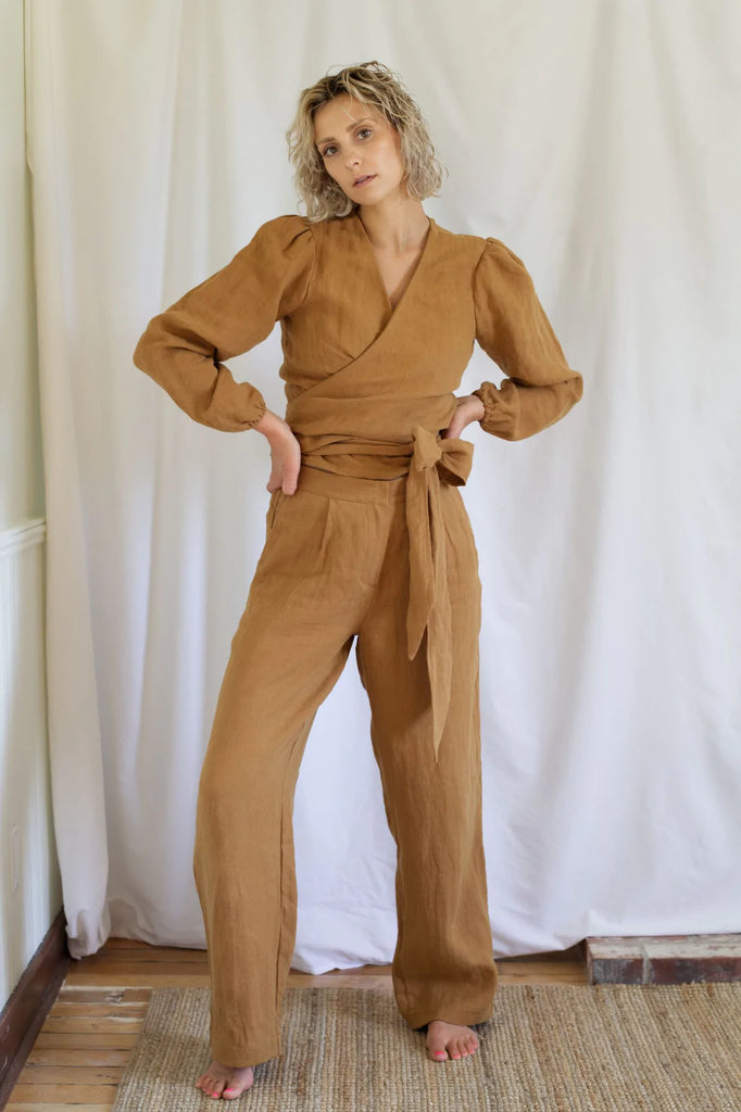 Plus hot sale linen pants