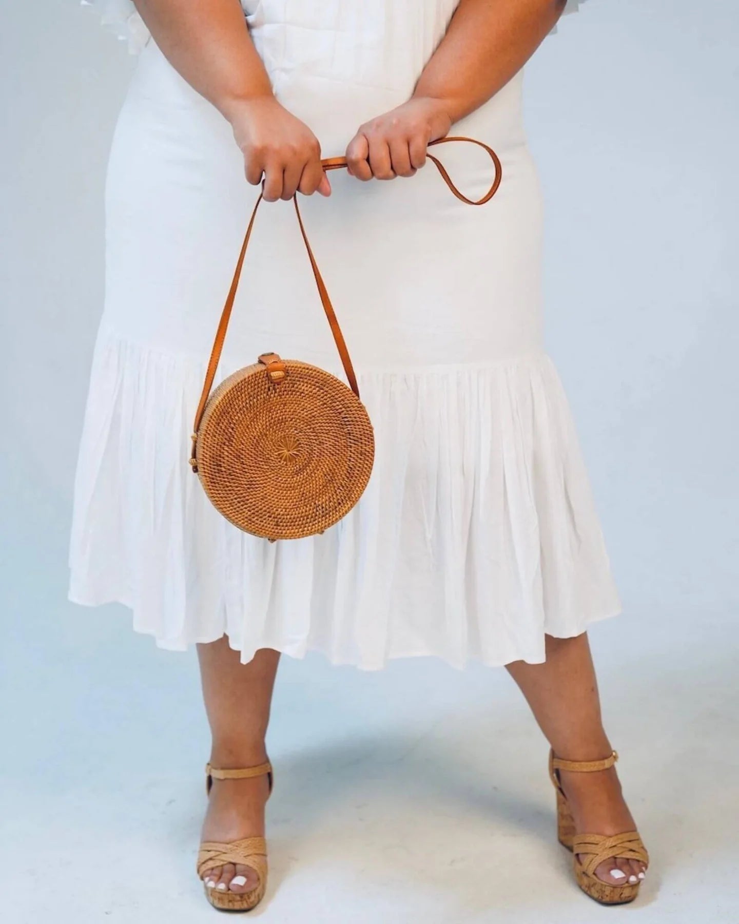 Plus Size White Midi Dress | Plus Size Sustainable Fashion