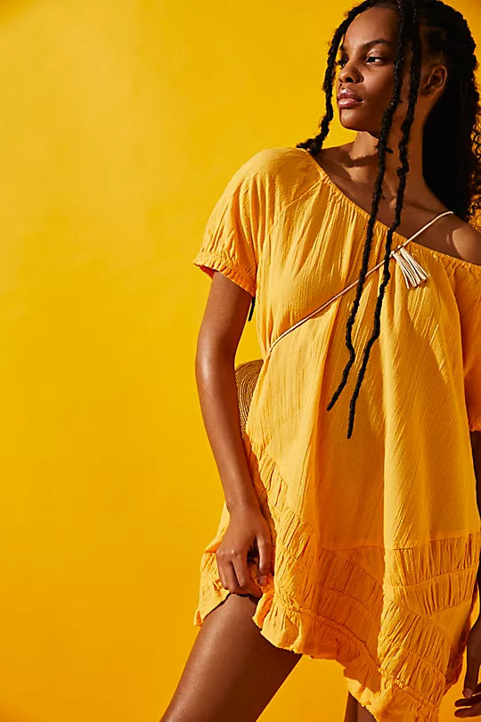 Free People So Scenic Mini Dress in Birds Of Paradise Laluxe Femme