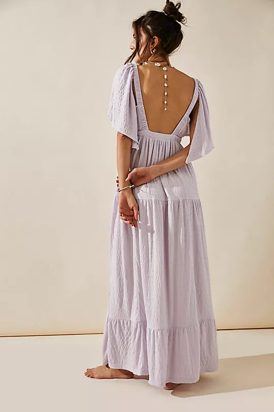 Free People La La Maxi Dress in Lilac Laluxe Femme
